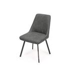 Eetkamerstoel Medemblik - eetkamerstoelen - Antraciet, Nieuw, Grijs, Stof