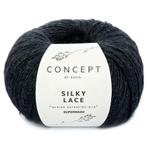 Katia Concept Silky Lace - 156 zwart - Merino/Zijde Garen, Hobby en Vrije tijd, Breien en Haken, Ophalen of Verzenden, Nieuw