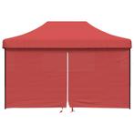Partytent inklapbaar pop-up met 4 zijwanden bordeauxrood, Verzenden, Nieuw, 2 meter of meer, Partytent
