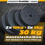 Halterschijven - Halter gewichten - 30 mm - Set - 30kg - ScS, Verzenden, Nieuw