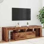 vidaXL Tv-meubel met LED 140x36,5x40 cm bewerkt hout oud, Verzenden, Nieuw, Overige houtsoorten