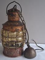 Ankerlicht - Lantaarn plafondlamp - Koper, Messing, Glas