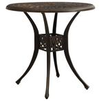 vidaXL Tuintafel 78x78x72 cm gietaluminium bronskleurig, Verzenden, Nieuw, Aluminium