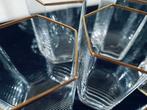Nason Moretti - Drinkset (6) - kristalhelder glas/goud -, Antiek en Kunst, Antiek | Glas en Kristal
