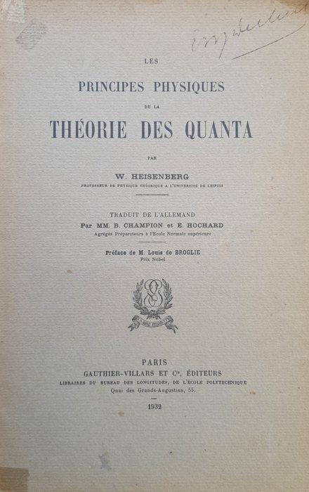W. Heisenberg - W. Rivier - Heisenberg: Théorie des Quanta -, Antiek en Kunst, Antiek | Boeken en Bijbels