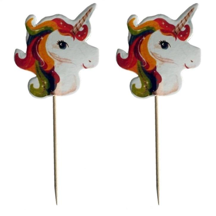 Merkloos - Cocktail Prikkers - Cupcake Decoratie - Eenhoorn, Huis en Inrichting, Keuken | Bestek, Verzenden