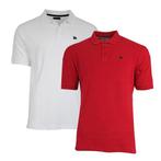 Donnay Donnay Heren - 2-Pack - Polo shirt Noah - Wit & Rood, Verzenden, Nieuw