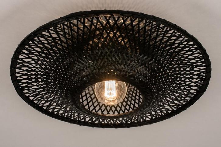 Rietveld Plafondlampen - Zwart - Hout, Rotan, Huis en Inrichting, Lampen | Plafondlampen, Verzenden