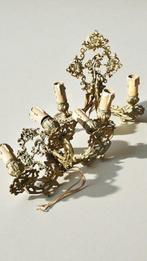 Kaars wandlamp (2) - Zinklegering - Brons, Antiek en Kunst, Curiosa en Brocante