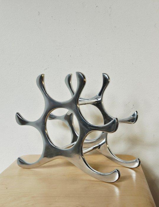 Michael Noll - Wijnrek - Aluminium - Michael noll wijnrek, Antiek en Kunst, Antiek | Meubels | Stoelen en Banken