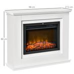 Elektrische Haard, 3D LED-Vlammen, Afstandsbediening, Timer,, Huis en Inrichting, Haarden, Verzenden, Nieuw