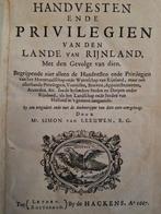 Simon van Leeuwen - Handvesten ende privilegien van den, Antiek en Kunst