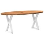 vidaXL Eettafel 200x100x74 cm ovaal massief eikenhout, Huis en Inrichting, Tafels | Eettafels, Verzenden, Nieuw
