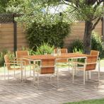 vidaXL 7-delige Tuinset massief acaciahout, Tuin en Terras, Verzenden, Nieuw