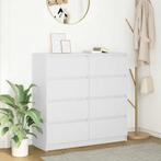 vidaXL Dressoir 100x35x99 cm bewerkt hout wit, Huis en Inrichting, Kasten | Dressoirs, Verzenden, Nieuw, Overige houtsoorten