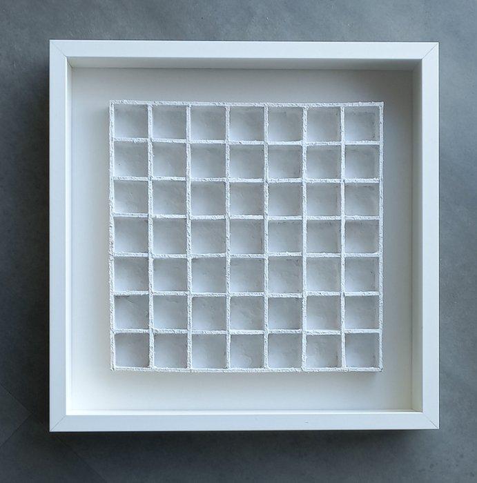 Mivillage - Wit Reliëf ZEROstyle Nr 1, Antiek en Kunst, Kunst | Schilderijen | Modern