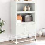 vidaXL buffetkast 68,5x38,5x123,5 cm staal wit, Huis en Inrichting, Kasten | Buffetkasten, Verzenden, 100 tot 150 cm, Nieuw, 50 tot 100 cm