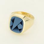 Ring - 14 karaat Geel goud - Lagensteen, Sieraden, Tassen en Uiterlijk, Ringen, Nieuw