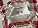 5 late Napoleon III, Jacquard geweven linnen servetten met, Antiek en Kunst