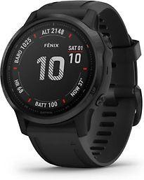 Garmin Fenix 6S Pro 42 mm zwart met een zwarte siliconen, Telecommunicatie, Mobiele telefoons | Toebehoren en Onderdelen, Gebruikt