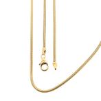 Gouden slangenschakel ketting | 45,5 cm (slangenketting), Ophalen of Verzenden, Gebruikt, Overige kleuren, Goud