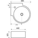 Wiesbaden Atlas - Hoekfontein - 44x27.5x12cm - Keramiek, Doe-het-zelf en Verbouw, Sanitair, Ophalen of Verzenden, Nieuw