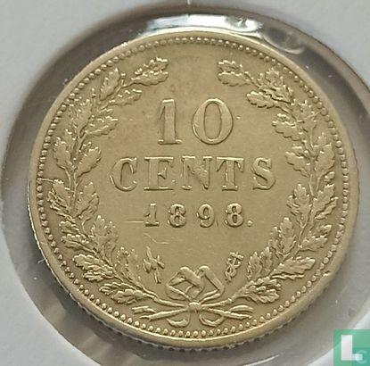 Nederland 10 cents 1898, Postzegels en Munten, Munten | Nederland, Losse munt, 10 cent, Goud, Zilver, Verzenden