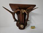 Wanddecoratie - Antiek console met edelhert gewei -