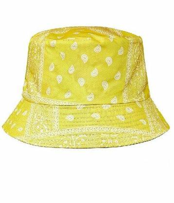Bucket Hat Paisley Print Geel beschikbaar voor biedingen