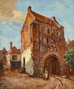 Ben Viegers (1886-1947) - The gatehouse, Antiek en Kunst, Kunst | Schilderijen | Klassiek