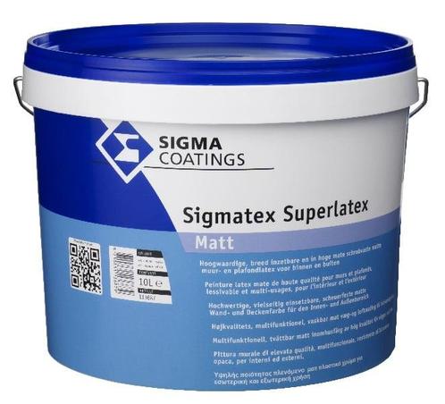 Sigma Superlatex - Wit - 2,5 liter (Professionele latex), Doe-het-zelf en Verbouw, Verf, Beits en Lak, Verf, Wit, Nieuw, Minder dan 5 liter
