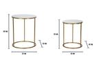 TAFEL EENVOUDIG MARMER PAAR Ø 52X63-42X53, Huis en Inrichting, Tafels | Sidetables, Ophalen of Verzenden, Nieuw
