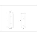 Wiesbaden Comfort Zijwand met Hoekprofiel - 400x2000x10mm, Doe-het-zelf en Verbouw, Ophalen of Verzenden, Nieuw, Glas