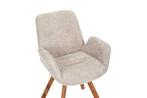 Draaibare design stoel BALTIC beige Boucle naturel eiken, Nieuw, Ophalen of Verzenden