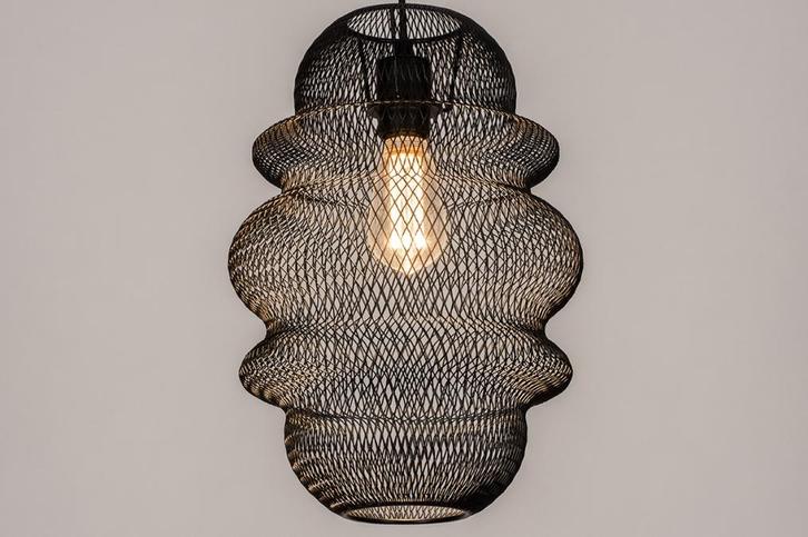 Rietveld Hanglampen - Zwart - Metaal, Huis en Inrichting, Lampen | Hanglampen, Verzenden