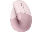 Logitech -  Lift Verticale Ergonomische Muis  - Roze, Computers en Software, Muizen, Rechtshandig, Muis, Ergonomisch, Verzenden