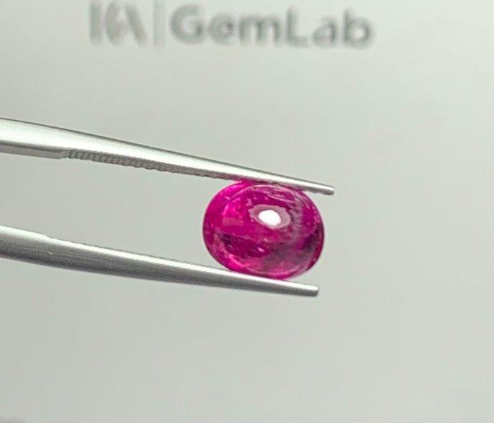 Rood, Paars Robijn - 2.86 ct - nternational Colored Gemstone, Sieraden, Tassen en Uiterlijk, Edelstenen