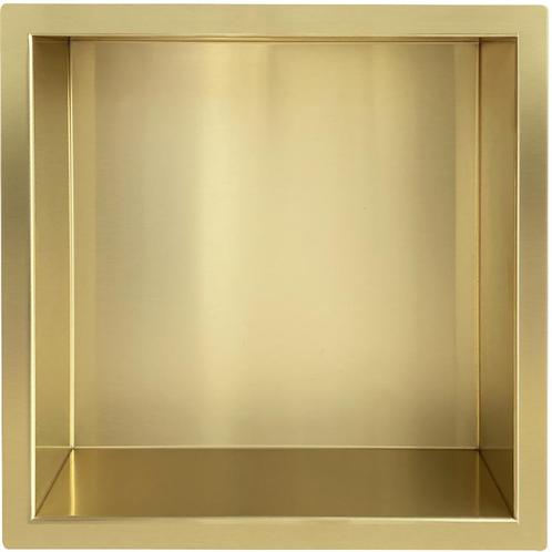 Wiesbaden Demis Inbouwnis - 30x30x10cm - Geborsteld Messing, Doe-het-zelf en Verbouw, Sanitair, Nieuw, Rvs, Ophalen of Verzenden