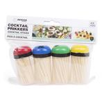 Benson Cocktailprikkers in dispensers - Hout - 6.5 cm - S..., Ophalen of Verzenden, Nieuw