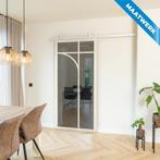 Stalen Schuifdeur Wit 5 Vlaks rond Maatwerk Rook glas, Doe-het-zelf en Verbouw, Nieuw, Metaal, Inclusief glas