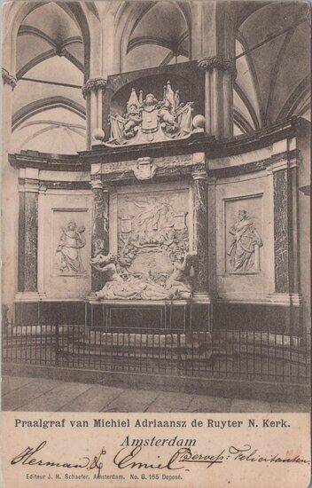 AMSTERDAM - Praalgraf van Michiel Adriaansz de Ruyter N. ..., Verzamelen, Ansichtkaarten | Nederland, Verzenden