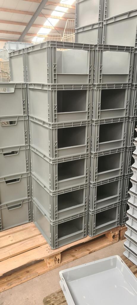 Magazijnbak 400x300x220mm met grijpopening, stapelbaar, Doe-het-zelf en Verbouw, Kratten en Dozen, Minder dan 50 cm, Nieuw, Bak of Kist