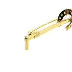 Gouden broche van een hoefijzer, Ophalen of Verzenden, Gebruikt, Overige kleuren, Goud
