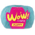 Katia WOW Fluffy - 91 Waterblauw - Mohair-Look Acryl/Wol G, Ophalen of Verzenden, Nieuw