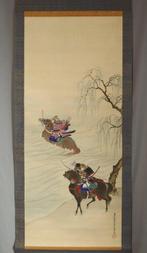 Ujigawa Senjin no Arasoi - With signature Fujiwara Mitsusada, Antiek en Kunst