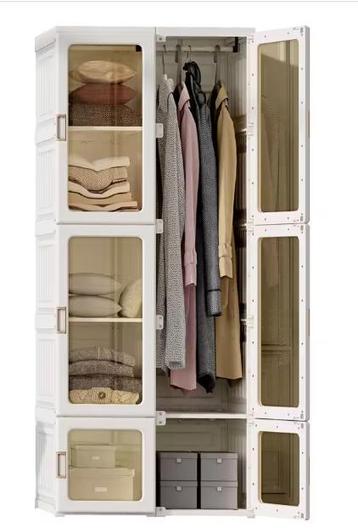 Opvouwbare Kast met 6 Compartimenten en Rail