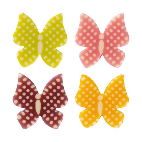 Günthart Chocoladedecoratie Vlinders Gekleurd 128st.**, Hobby en Vrije tijd, Taarten en Cupcakes maken, Nieuw, Verzenden