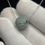 Oud-Egyptisch Faience Kralenketting op een sterlingzilveren