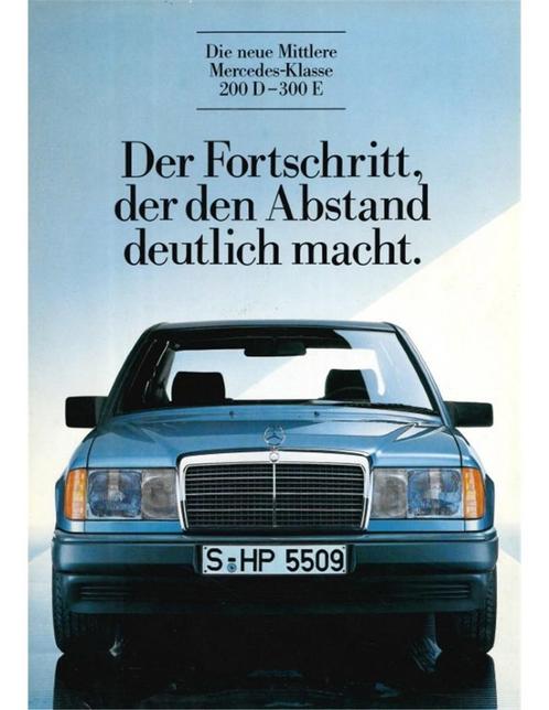 1985 MERCEDES BENZ E KLASSE BROCHURE DUITS, Boeken, Auto's | Folders en Tijdschriften