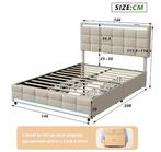 Modern Tweepersoons Opbergbed met LED en 4 Lades, Huis en Inrichting, Slaapkamer | Bedden, Verzenden, Nieuw